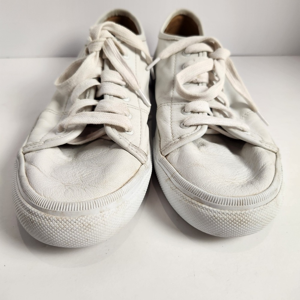 Frye Gia Women's Low Lace White Leather Sneakers Size 8.5M - Picture 6 of 9